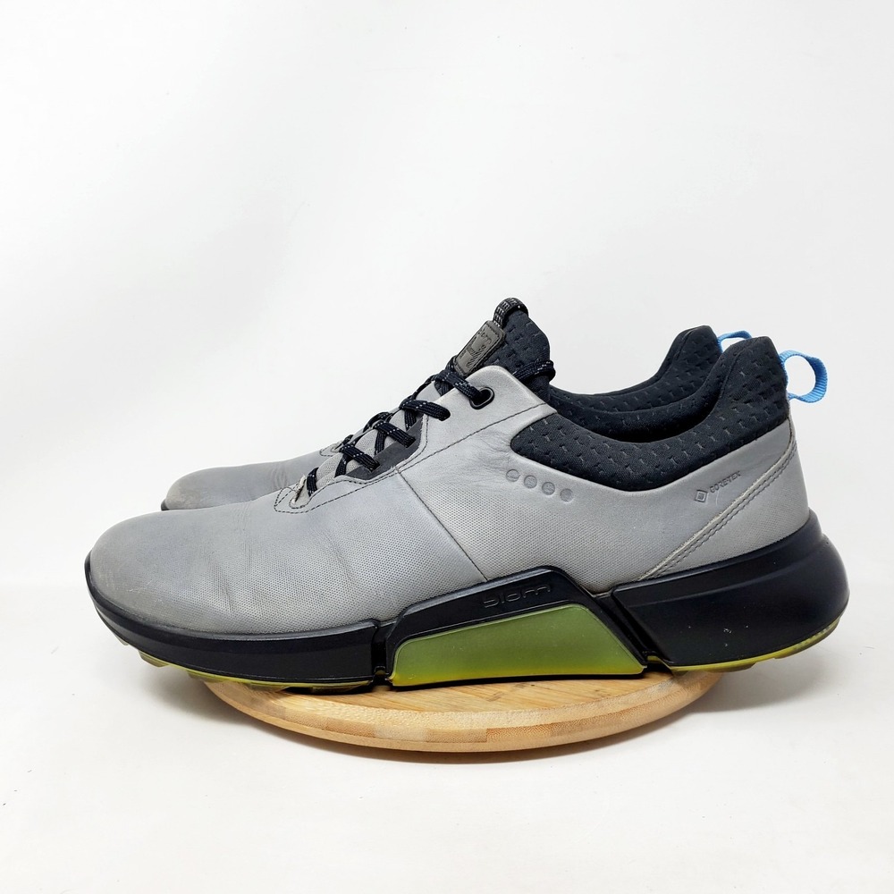 ECCO Biom H4 Golf Shoes Mens 45 Shoes Grey Leather Waterproof Gore-Tex Sneaker